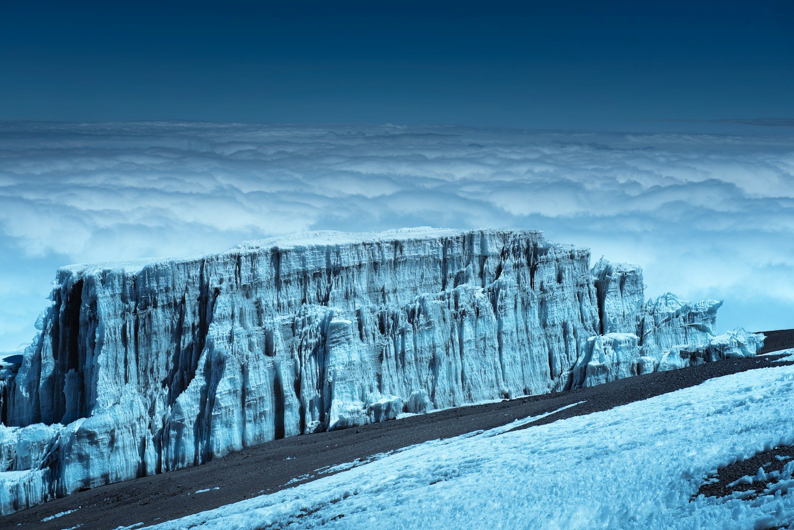 Glacier on Kilimanjaro — mountain journeys with Tartaruga Safaris