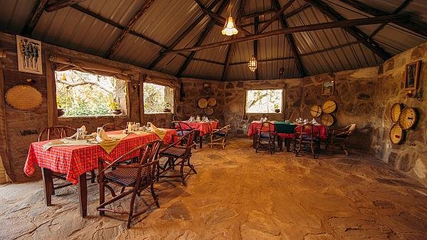 Dining room at Tindiga Tented Camp — accommodation with Tartaruga Safaris