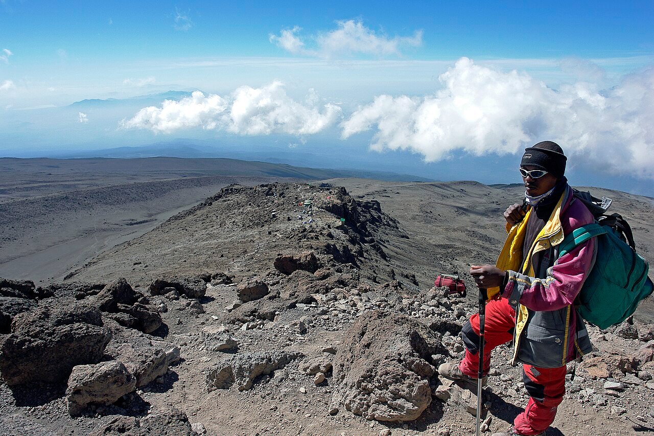Rocky approach to Barafu Camp on Mount Kilimanjaro