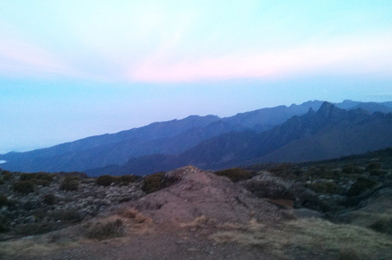 Shira ridges seen from Mount Kilimanjaro