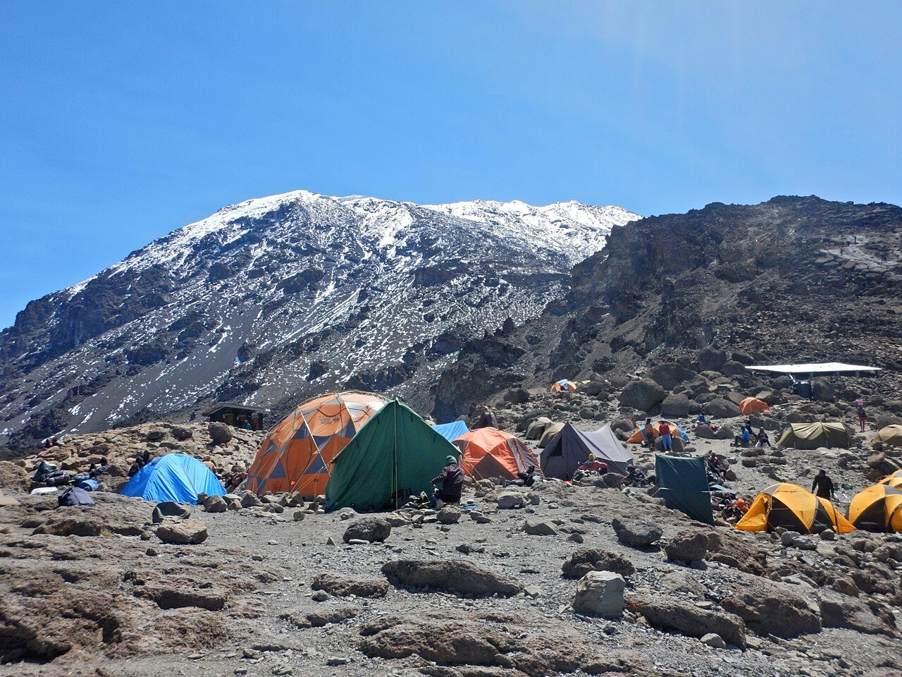 Tents at Barafu Camp on Mount Kilimanjaro